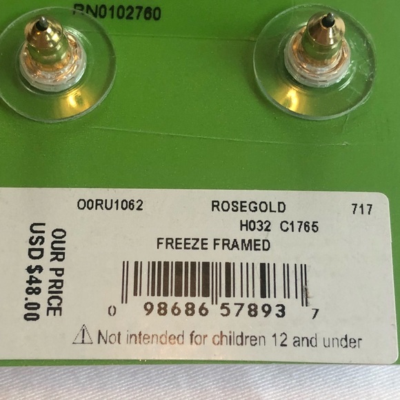 🔥NEW!🔥Kate Spade Freeze Frame Rose Gold Earrings - Picture 2 of 3